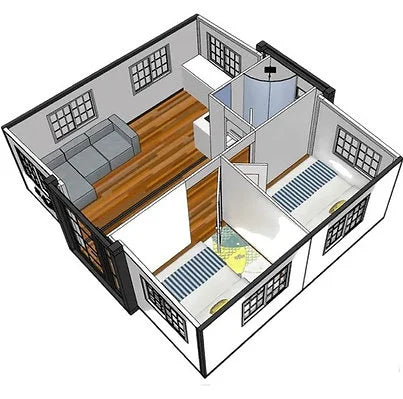 Contenedor móvil Tiny House Deluxe (6×6 pies) – 2023