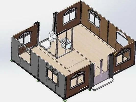 Contenedor móvil Tiny House Deluxe (6×6 pies) – 2023