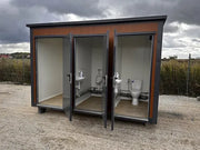 Contenedor Sanitario Tipo Pabellón con Triple Cabina ( Ref: S2103 )